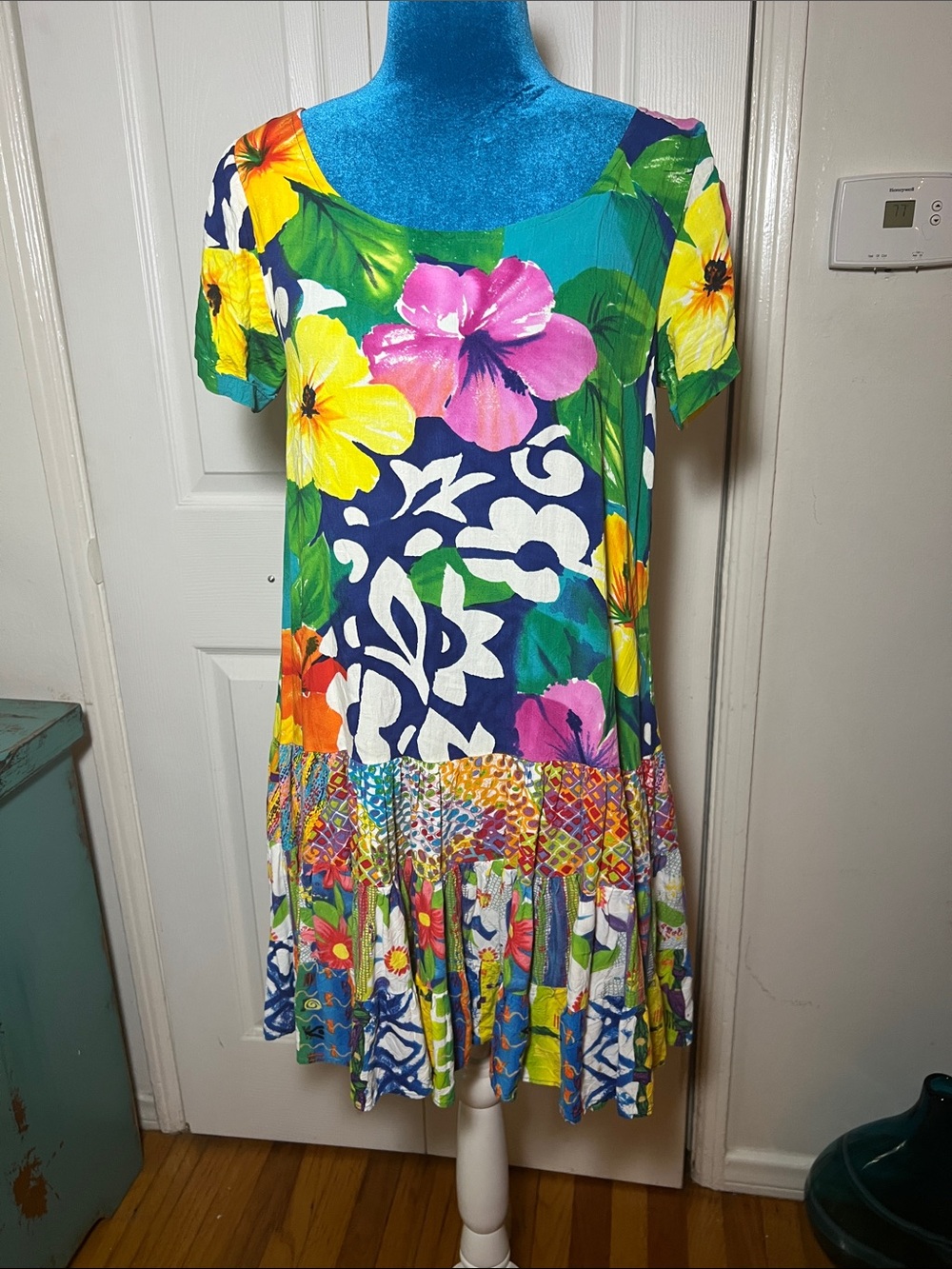 Jams World Floral Multicolor Mini Dress Women’s Small
